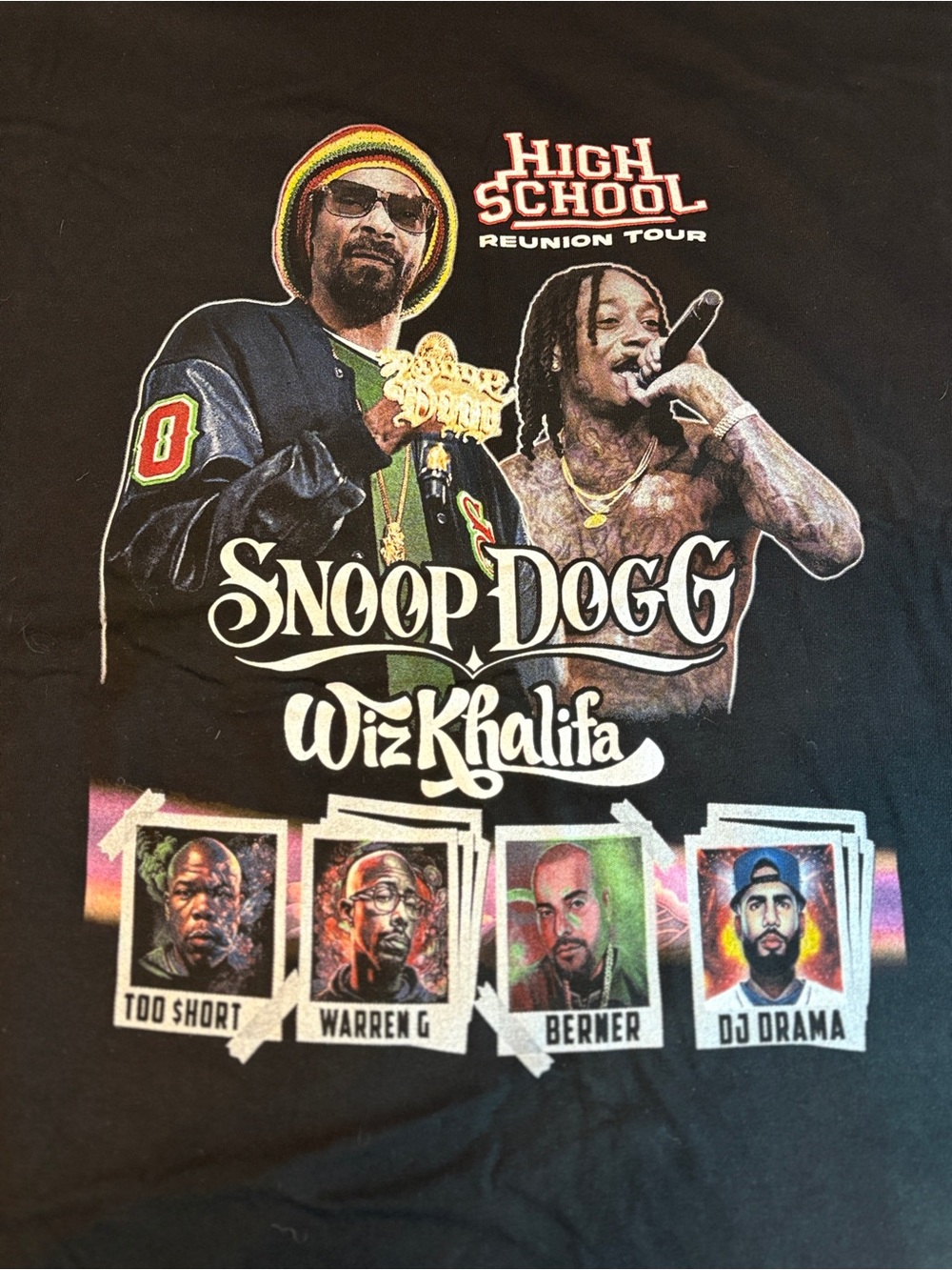 Snoop Dogg Wiz Kalifa high school Reunion tour T-shirt